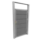 HORI WPC Tor-Pfosten 2-er Set, 100x100x2100mm, grau 0