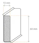HORI MDF-Kern Sockelleiste Uni weiß mit Dichtlippe 1
