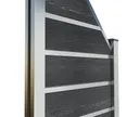 HORI Wood-Design WPC Sichtschutzzaun Stecksystem Streifen- Design Schrägelement ohne Pfosten 3