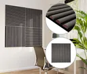 HORI WALL Akustik Dekor Wandpaneele Grey Oak Rundstab Quadratisch 0