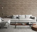 INDO Echtholz Wandverkleidung 3D Holzverblender Teak Diamond Ancient Grey 1