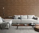INDO Echtholz Wandverkleidung 3D Holzverblender Teak Diamond Natural 1