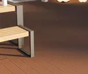 HORI Terrassendielen Komplettset BPC Vollprofil massiv hellbraun 9