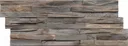INDO Echtholz Wandverkleidung 3D Holzverblender Teak Elegance Gun Smoked 3