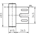 HORI Set Türbänder schwarz 3-tlg. für Stahltüren & Stahlzargen 3
