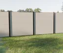 HORI WPC Sichtschutzzaun Stecksystem Komplettset Aarhus 3