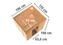 Karibu System-Sauna Daria Fronteinstieg 68 mm 2