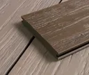 HORI Terrassendielen WPC/BPC massiv Schutzummantelung dunkelbraun + beige/creme 20 x 140 mm 0