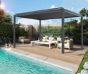 HORI Pavillon Diogenes 3x3m Alu mit Lamellendach Paket 1 0