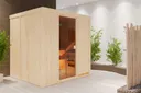 Woodfeeling Massivholz-Sauna Tromsö Fronteinstieg 68 mm 0