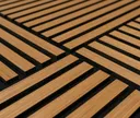HORI WALL Akustik Dekor Wandpaneele Teak quadratisch 9