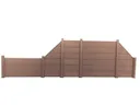 HORI WPC Sichtschutzzaun Stecksystem geriffelt / glatt XXL 5