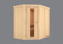 Karibu System-Sauna Carin Eckeinstieg 68 mm 1
