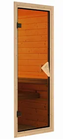 Karibu System-Sauna Komplettset Morten 3 Eckeinstieg 68 mm 6