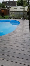 HORI Terrassendielen Komplettset WPC Maui Massiv beige tiefe Holzstruktur + geriffelt 21 x 143 mm 9