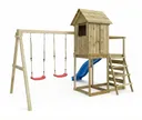 HORI Spielturm Ben, KDI grün mit 2 Schaukeln und Rutsche blau 7