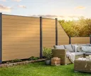 NewTechWood WPC Sichtschutzzaun Stecksystem Komplettset Portland 2