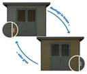 HORI WPC Gartenhaus Rhombus-Optik Braun/Grau 6