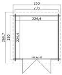 Lasita Maja Gartenhaus Indi 230 2