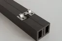 Kovalex Terrassendielen Komplettset WPC Kammerprofil Exklusiv steingrau grob / fein geriffelt 26 x 145 mm 5