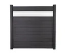 GroJa WPC/BPC Solid Sichtschutzzaun Stecksystem mit Alu-Pfosten Komplettset 1