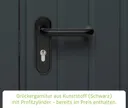 HORI Gerätehaus mit Flachdach & Lichtband, Metall, Anthrazitgrau RAL 7016 6