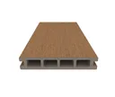 NewTechWood Terrassendielen WPC Hohlkammer Teak Holzstruktur gebürstet / glatt gebürstet Co-Extrudiert 22,5 x 145 mm 1