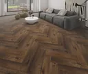 HORI Klick-Hartvinylboden Fischgrät Eiche Chamboard synchron Holzstruktur 1