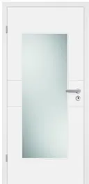 HORI Zimmertür Vigo Weißlack RAL9010 mit Lichtausschnitt Eckkante Röhrenspan 0