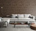 INDO Echtholz Wandverkleidung 3D Holzverblender Teak Elegance Charred 1