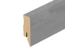 HORI MDF-Kern Sockelleiste Grundierfolie Topline Eiche Marone 1