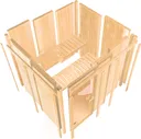 Woodfeeling Massivholz-Sauna Bodo Eckeinstieg 68 mm 6