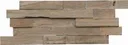 INDO Echtholz Wandverkleidung 3D Holzverblender Line Teak Gun Smoked 3