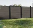 HORI WPC Sichtschutzzaun Stecksystem Aarhus XXL 0