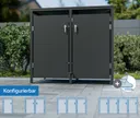 HORI Mülltonnenbox Cleanman 4 Anthrazit mit Fuß Pedal 0