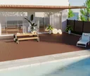 HORI Terrassendielen Komplettset BPC Vollprofil massiv hellbraun 8