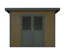 HORI WPC Gartenhaus Rhombus-Optik Braun/Grau 7
