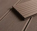HORI Terrassendielen Komplettset WPC/BPC Vollprofil massiv braun 20 x 145 mm 4