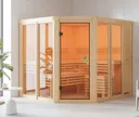 Karibu System-Sauna Komplettset Morten 3 Eckeinstieg 68 mm 0