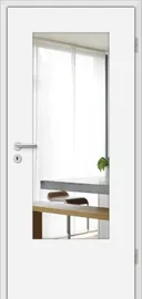 HORI Zimmertür CPL Weiß RAL9010 mit Lichtausschnitt Röhrenspan Rundkante 0