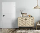 HORI Zimmertür Komplettset Valencia Weißlack RAL9010 Röhrenspan Eckkante 2