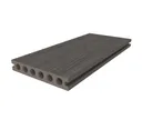 HORI Terrassendiele WPC Hohlkammer Co-Extrudiert tiefe Struktur 22,5 x 138 mm Grau 2