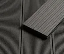 HORI Terrassendielen Komplettset WPC Mauritius massiv grau grob / fein geriffelt 20 x 140 mm 0