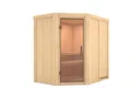 Karibu System-Sauna Komplettset Mynte Eckeinstieg 68 mm 2