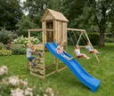 HORI Spielturm Ben, KDI grün mit 2 Schaukeln und Rutsche blau 1