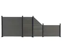 HORI WPC Sichtschutzzaun Stecksystem Safety Schutzummantelung Schrägelement 2