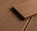 HORI Terrassendielen Komplettset BPC Vollprofil massiv hellbraun 4