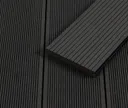 HORI Terrassendielen Komplettset WPC Mauritius massiv grau grob / fein geriffelt 20 x 140 mm 2