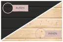 Karibu Saunahaus Catalina Blackline Fronteinstieg 73 mm 4