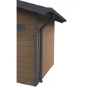 HORI Regenrinnen-Set für WPC Gartenhaus mit Satteldach 1